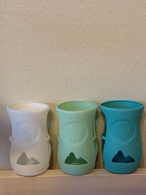 3 Pack Silicone Sleeves for Avent Natural Glass Baby Bottles